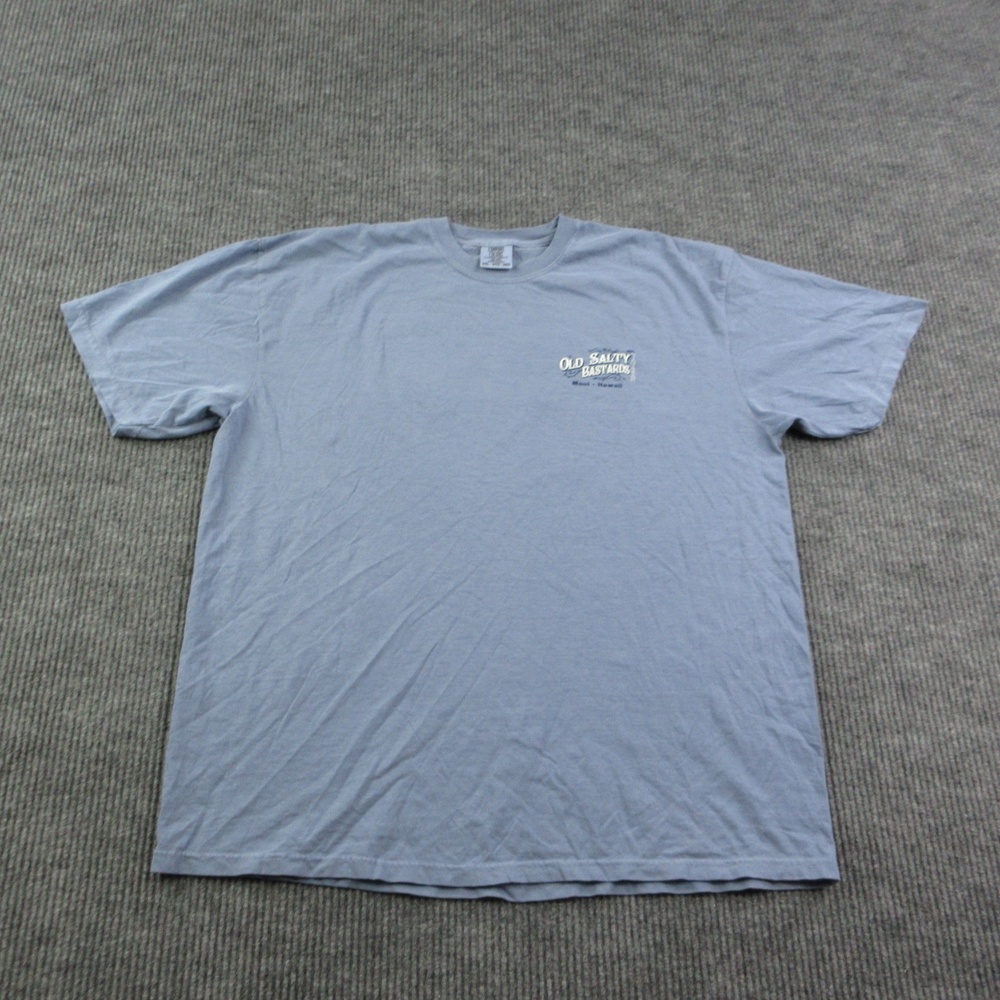 Old Salty Bastards Maui Shirt Mens 2XL Blue Cotton Comfort Colors Graphic NWOT